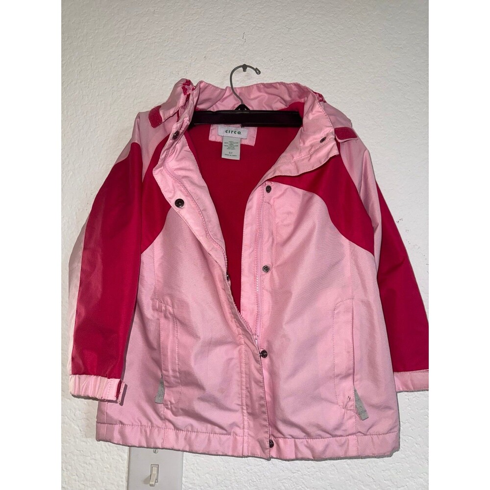 Circo Girls Pink Hooded Jacket Size 5T Lightweight Coat